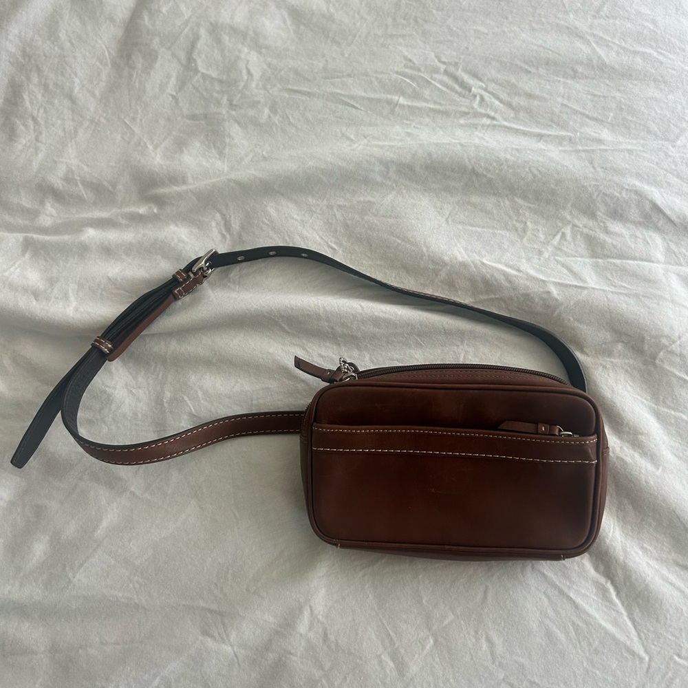 Coach Brown Leather Crossbody Fanny Pack Bag - Picture 2 of 6
